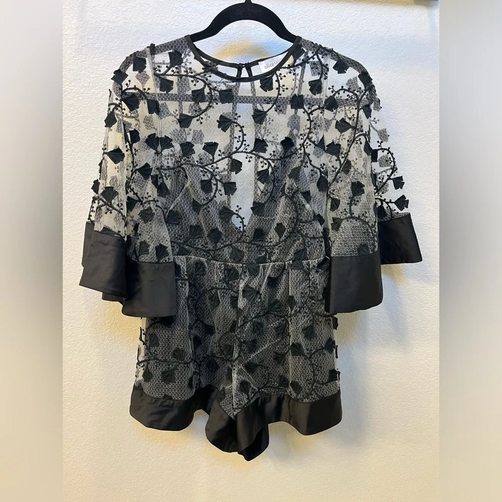 Alice McCall Gypsy Playsuit Black 2 - Picture 3 of 7